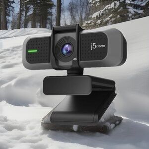 j5create USB 4K ULTRA HD Webcam Sensor Wide Angle Privacy Cov NIB Diagonal View